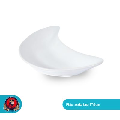 Plato Media Luna 17.6 cms. Elegance Porcelana 316816