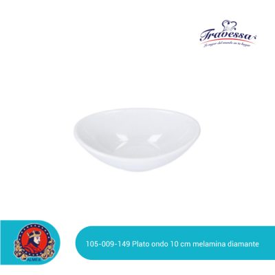 Plato Hondo 10 cm Melamina Blanca 105-009-149