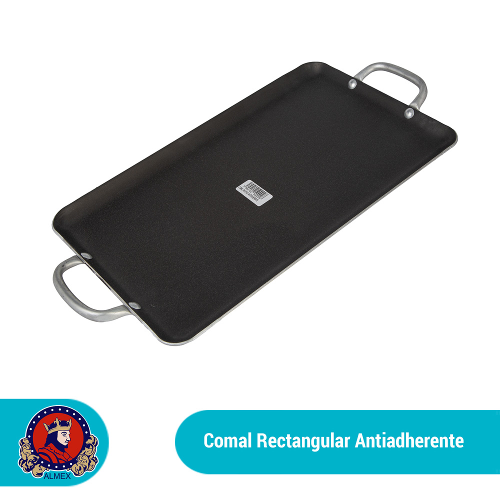 Comal rectangular antiadherente 29 x 48 cm