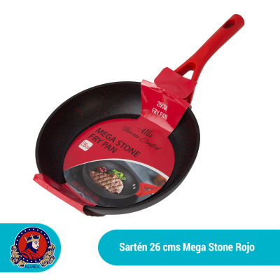 SARTEN 26 CMS. MEGA STONE COLOR ROJO