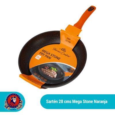 SARTEN 28 CMS. MEGA STONE COLOR NARANJA