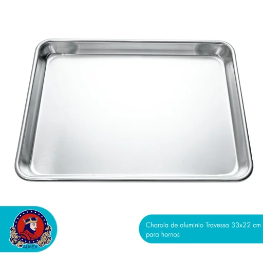 Charola De Aluminio Travessa 33x22 Cm Para Horno