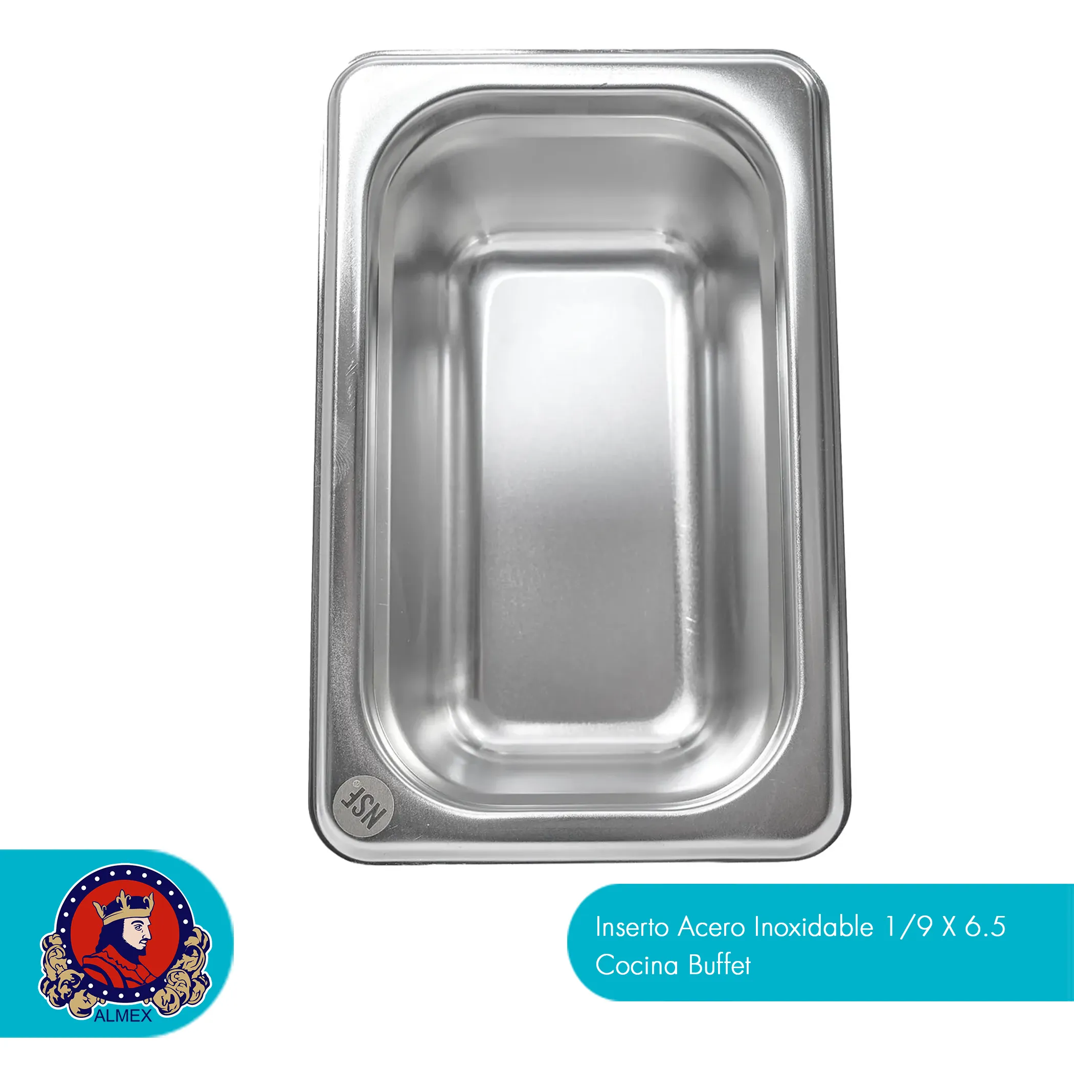 Inserto Acero Inoxidable 1/9 X 6.5 Cocina Buffet - Imagen 3