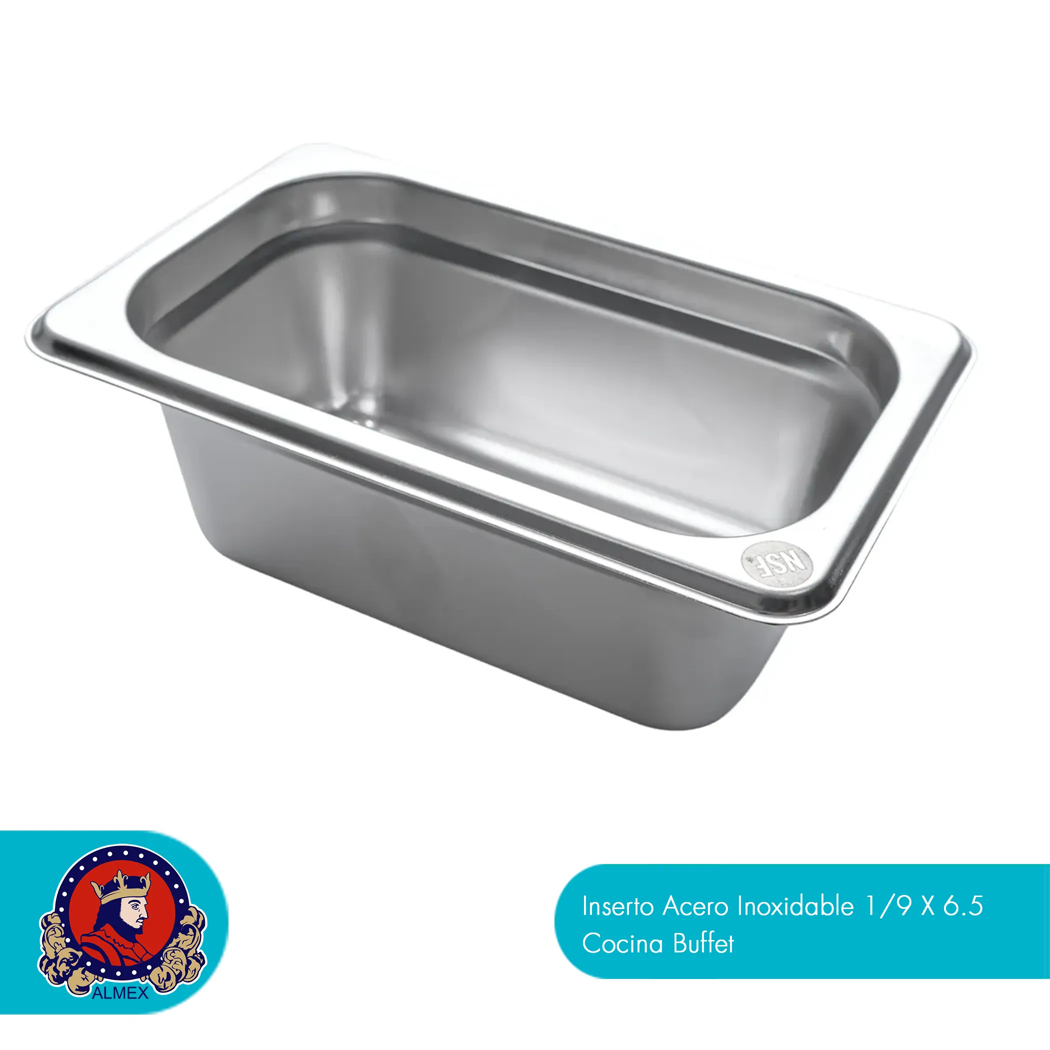 Inserto Acero Inoxidable 1/9 X 6.5 Cocina Buffet