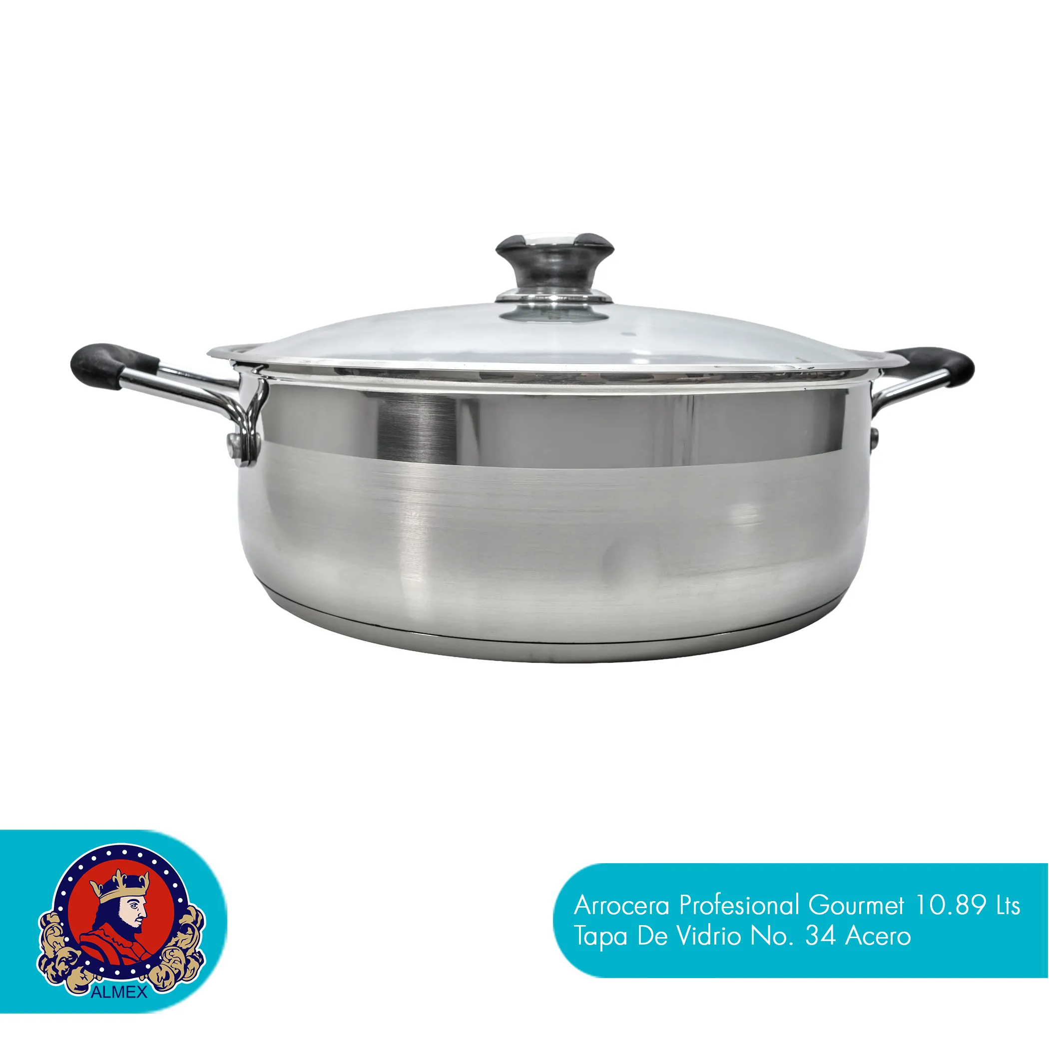 Arrocera Profesional Gourmet 10.89 Lts Tapa De Vidrio No. 34