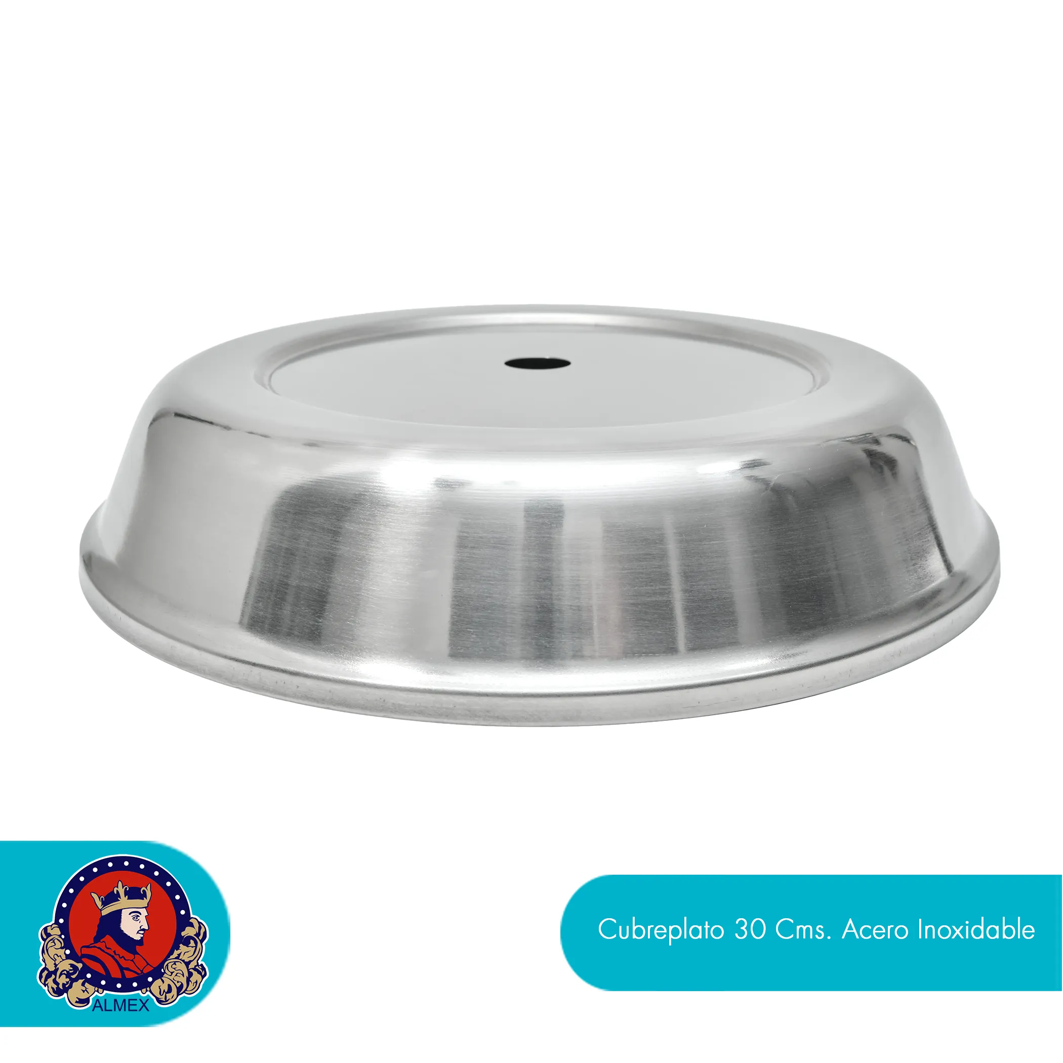 Cubreplato 30 Cms. Acero Inoxidable