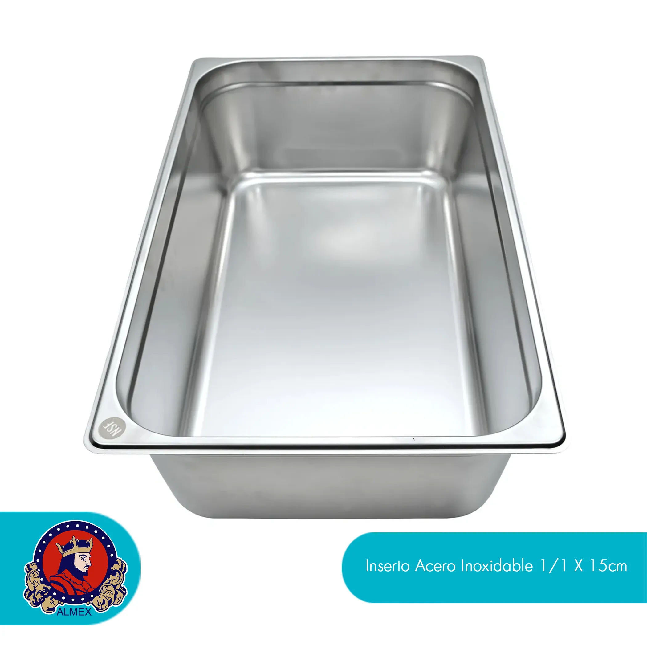 Inserto Acero Inoxidable 1/1 X 15cm