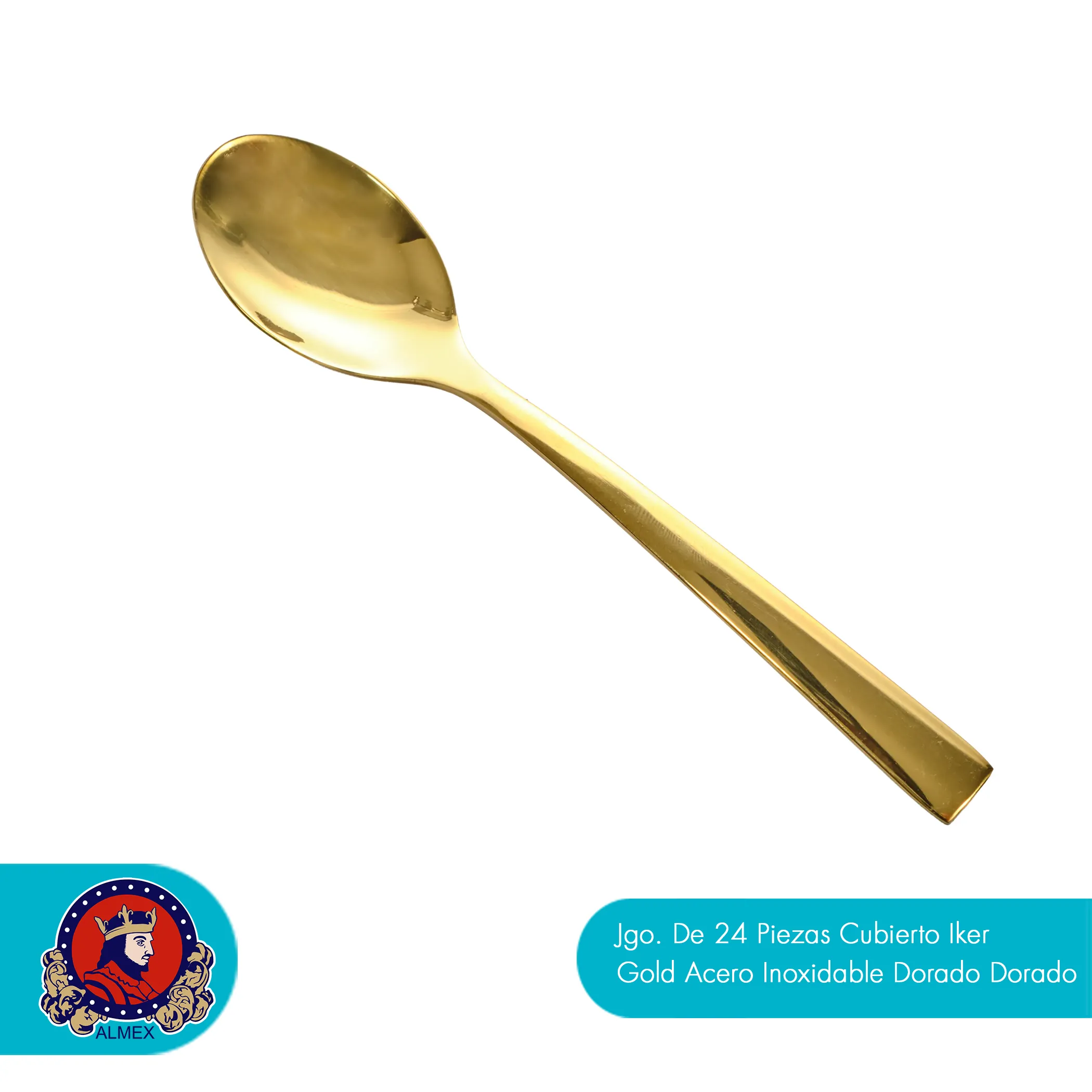 Cubiertos dorados Acero Inoxidable Dorado 24 Piezas - Imagen 5