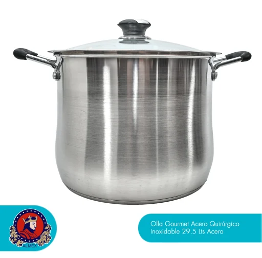 Olla Gourmet Acero Quirúrgico Inoxidable 29.5 Lts