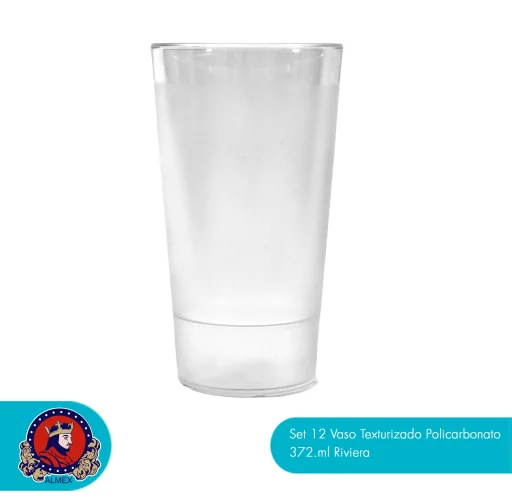 Vaso Riviera Texturizado Policarbonato 372.ml Transparente