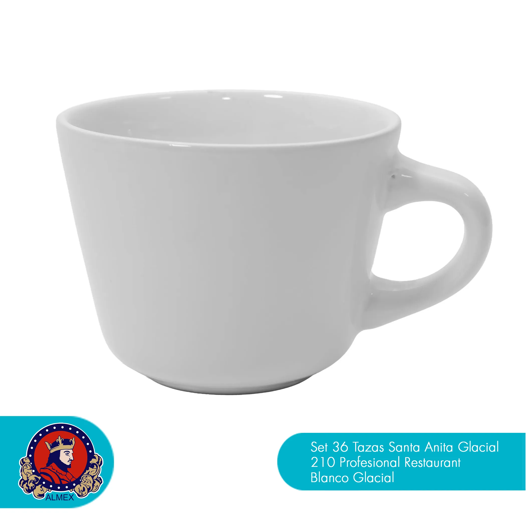 Set 36 Tazas Santa Anita Glacial 210 Ml - Imagen 4