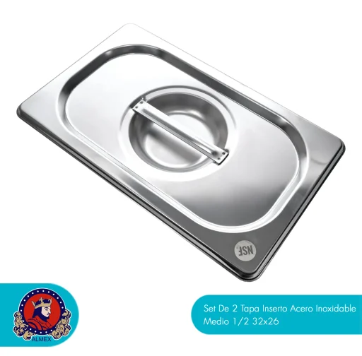 Set De 2 Tapa Inserto Acero Inoxidable Medio 1/2