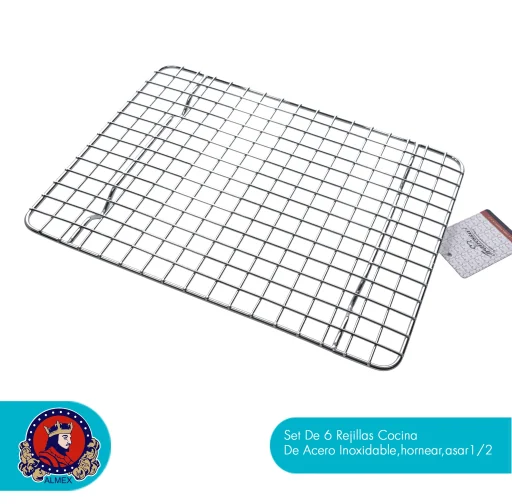 Set De 6 Rejillas Cocina De Acero Inoxidable